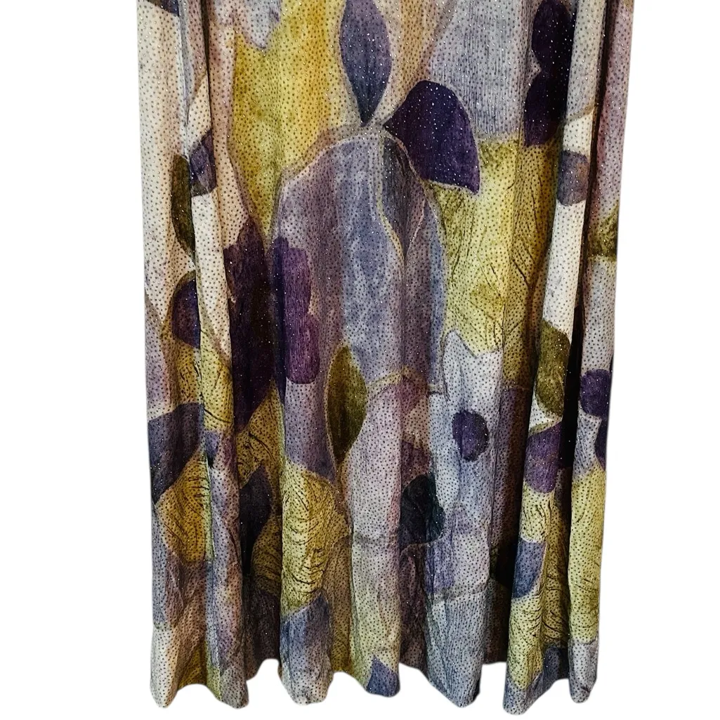 Vintage Sleeveless Maxi Dress Daisy Floral 90s Grunge Boho Fairy Size Large Purple - Image 5