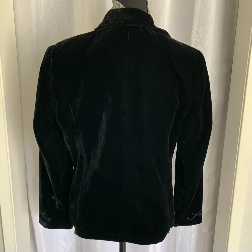 JM Collection -Black Velvet Jacket Sz:6 - Image 4