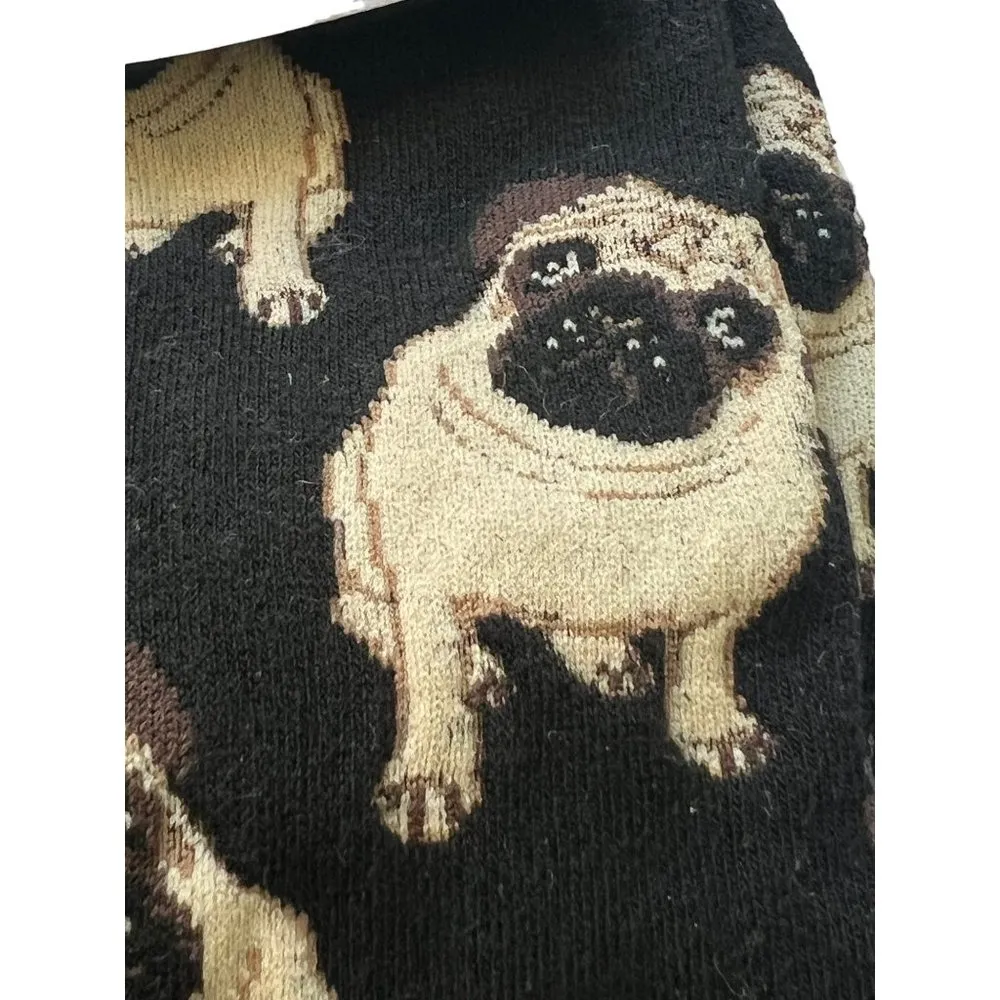 Sock Smith Women Socks Graphic Cotton Crew Pugs Black OSFM New - Image 4