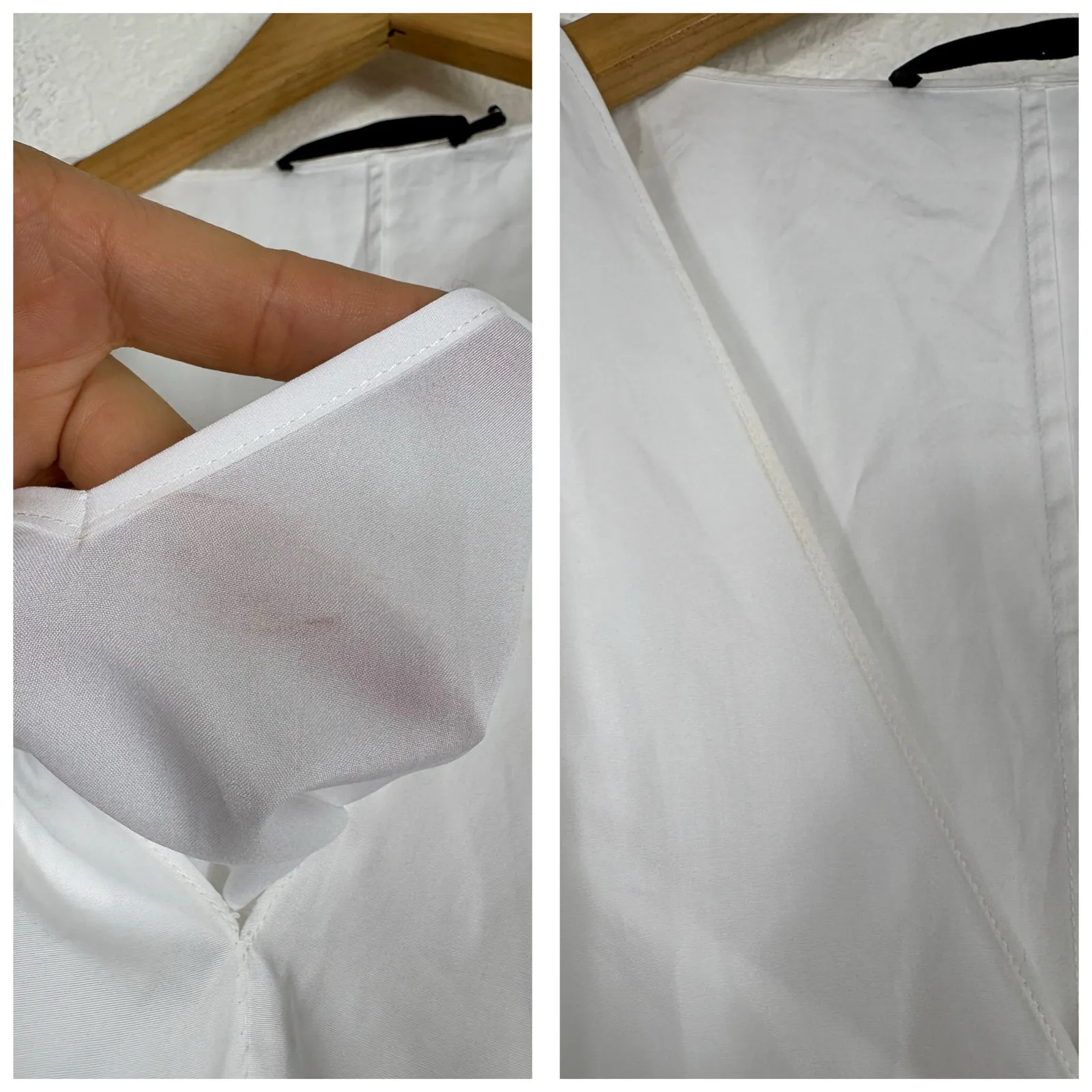 Jenni Kayne Sleeveless Kate Midi Dress Medium White Cotton Poplin Lined Belted - Image 11