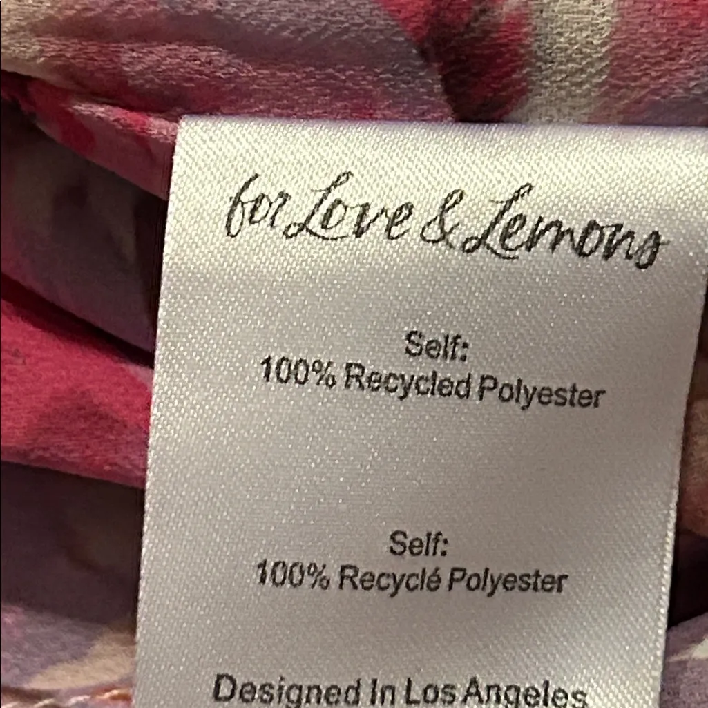 For Love & Lemons Annabelle Mini Skirt Pink size XL - Image 6