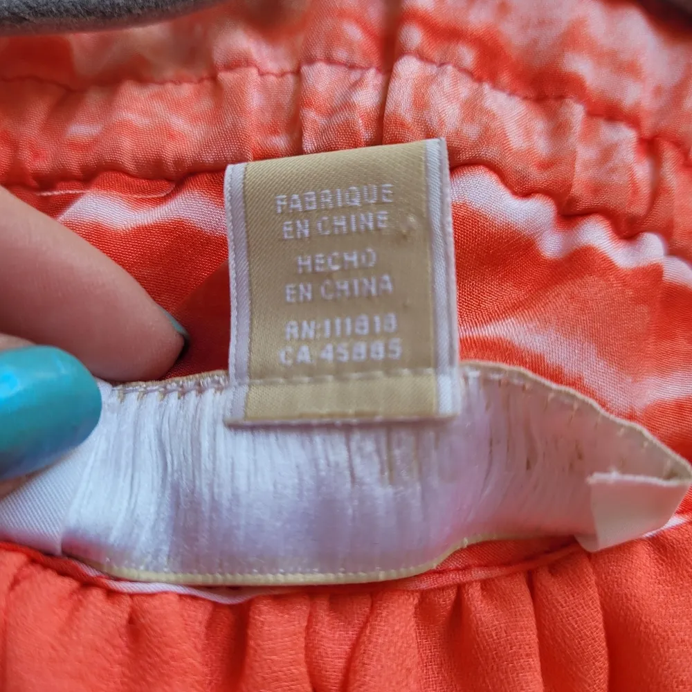 Michael Michael Kors Orange Geometric Print Tie-Neck Dress - Image 10