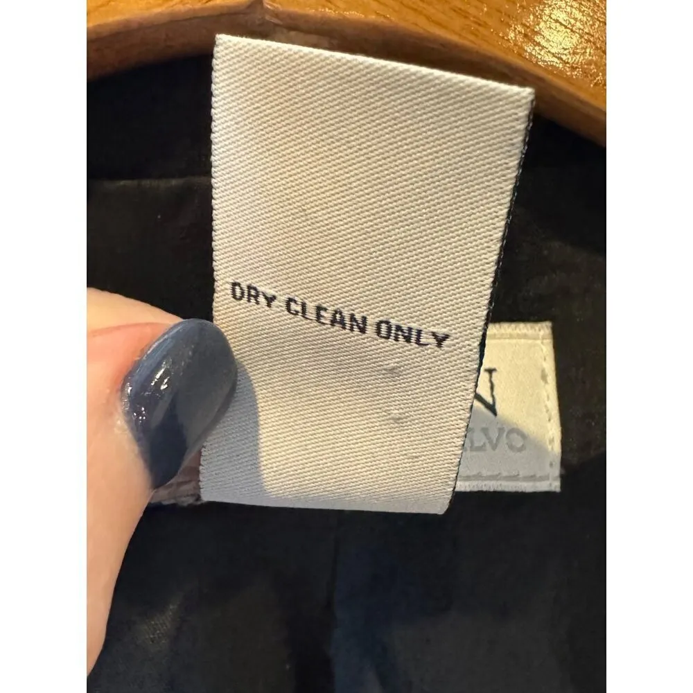 Carmen Marc Valvo Blazer Women‎ 4 Black Faux Leather Single Breasted Corpcore - Image 7