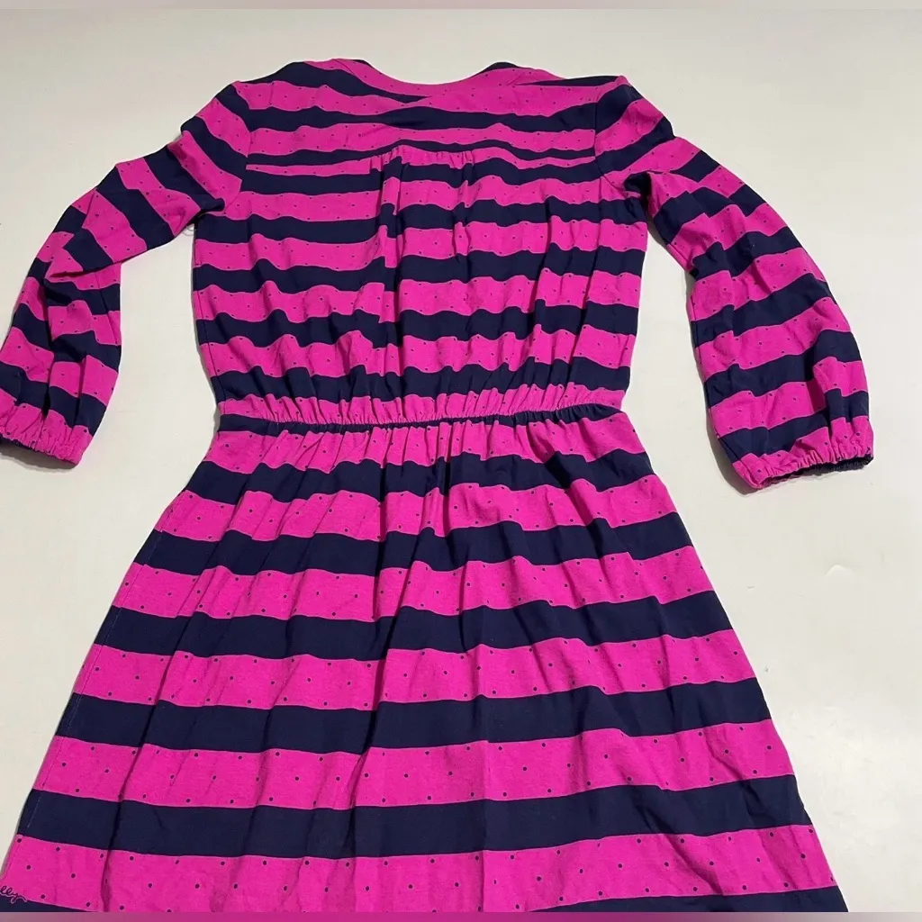 Lilly Pulitzer Beckett Dress 58232 – Mambo Pink & Navy Stripe – Size Small - Image 6