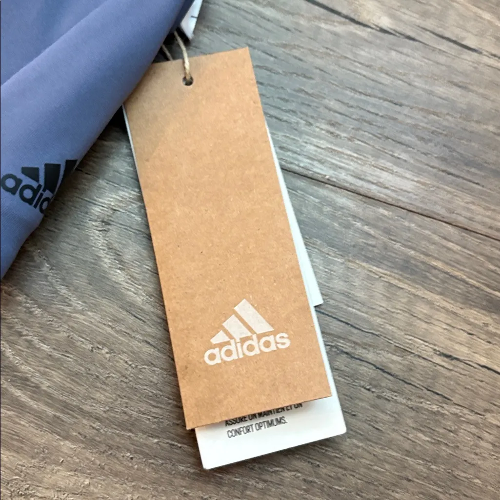 adidas Stronger For It High Support Aeroready Yoga Sports Bra Violet/​Black - Image 5