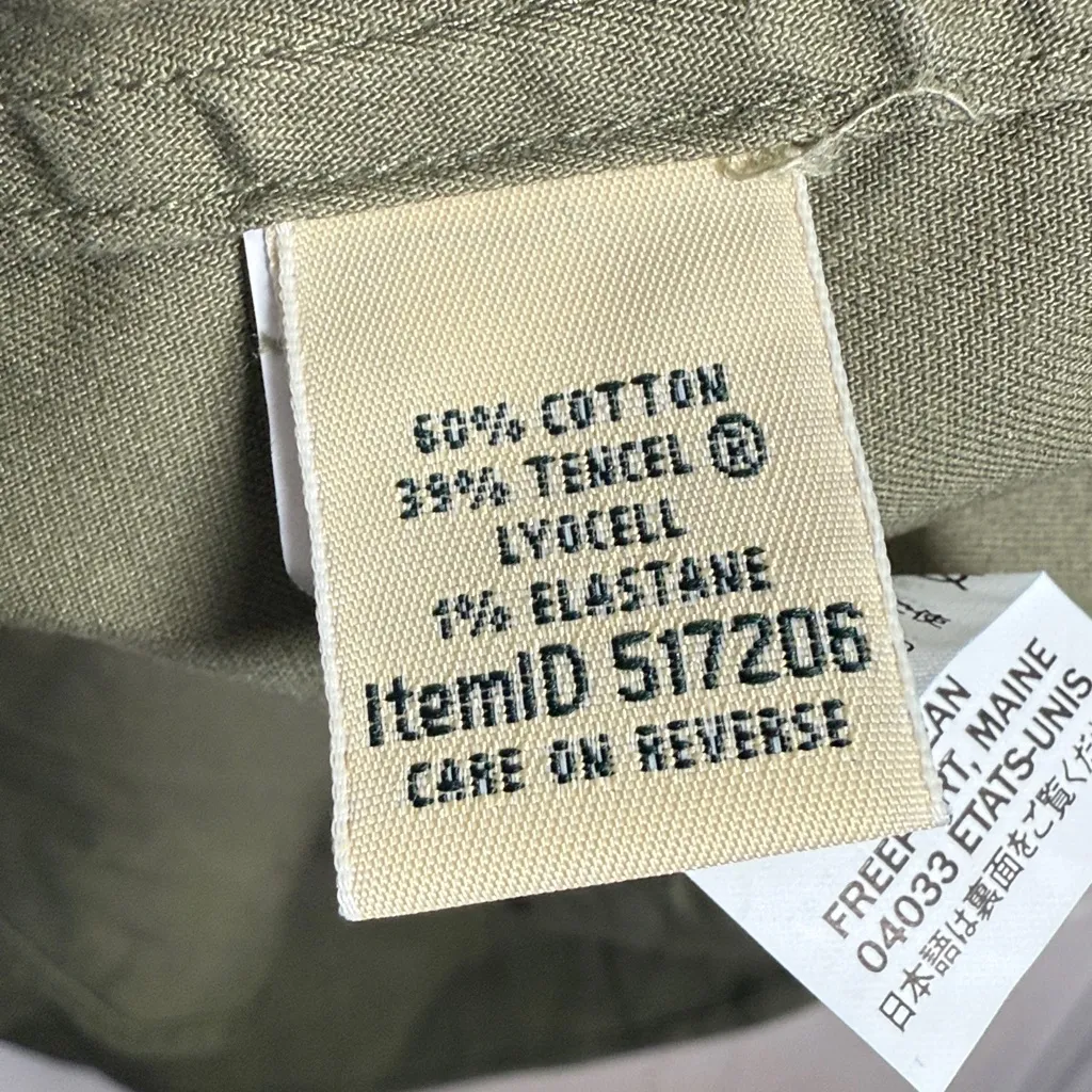 L.L. Bean Women's Button Up Long Sleeve Solid Olive Shirt W2079 Plus Size 1X Green - Image 6