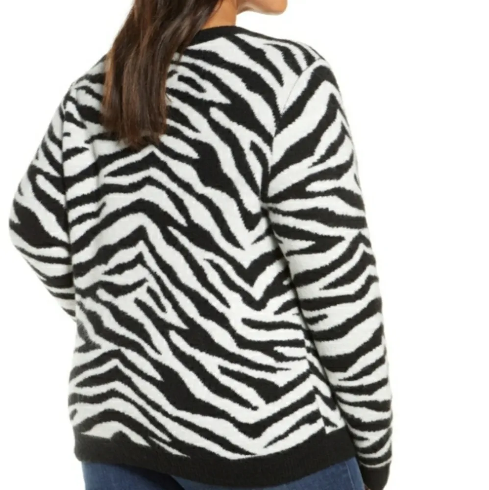 Zebra pattern sweater sz 1x - Image 3
