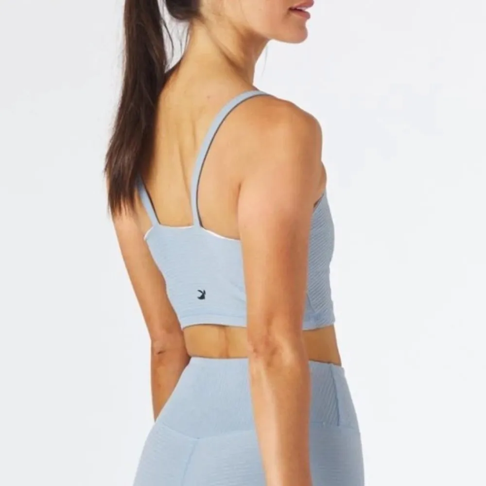 NWT GLYDER Charge Bra Blue Silver Shimmer Large - Image 3