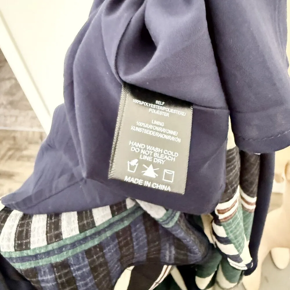 [Anthropologie] Sunday in Brooklyn Striped Green Leger Dress Long Sleeve Size XL - Image 11