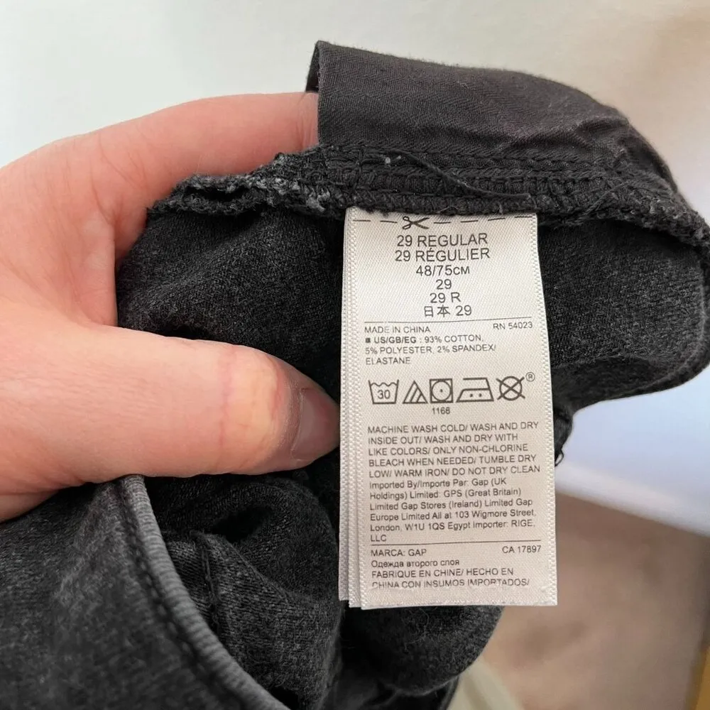 Gap Womens Curvy True Skinny Mid Rise Classic Black Denim Jeans Size 29 reg - Image 10