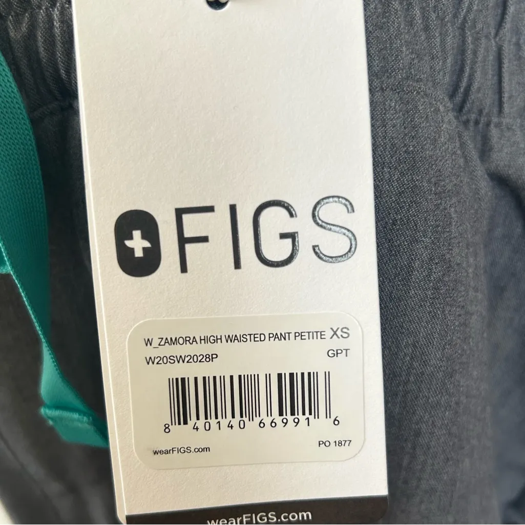 Figs Zamora High Waisted Jogger Scrub Pants Graphite Gray Size X-Small Petite - Image 5