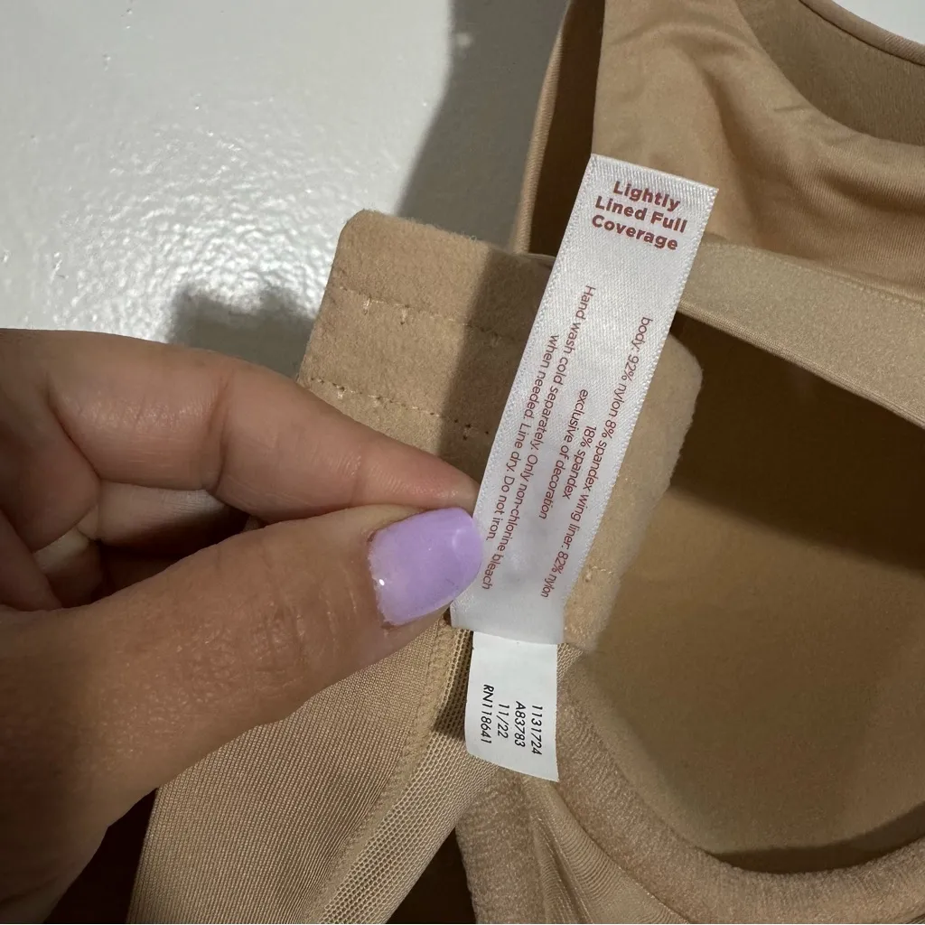 NEW Cacique Lane Bryant Womens Bra Comfort Bliss Lightly Lined No Wire 40F Cafe - Image 5