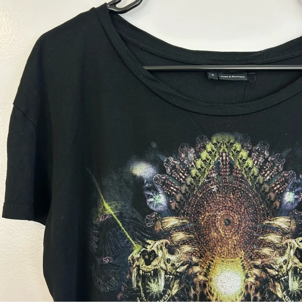 The Kooples Enchanted Tiger Black Short Sleeve Black T-shirt Size Small - Image 4