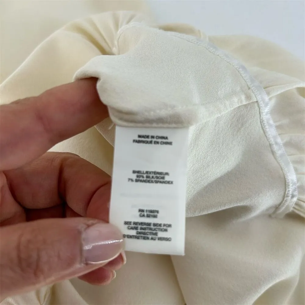 Helmut Lang Women's XS Beige Silk Camisole Tank Top Square Neck - Image 10