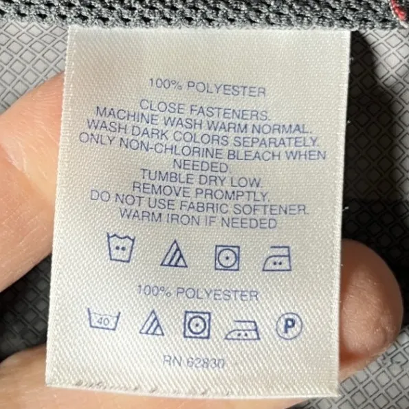 Waterproof Hooded Rain Jacket Outdoor Windbreaker Red Shell Lands End Womens M - Image 10