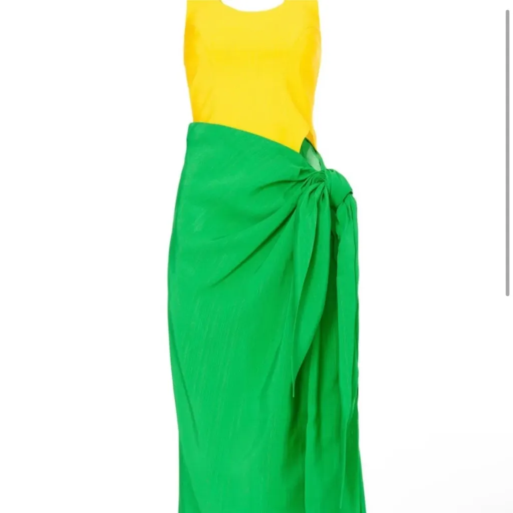 Rosie Assoulin Sarong Dress‎ 2 Yellow - Image 4