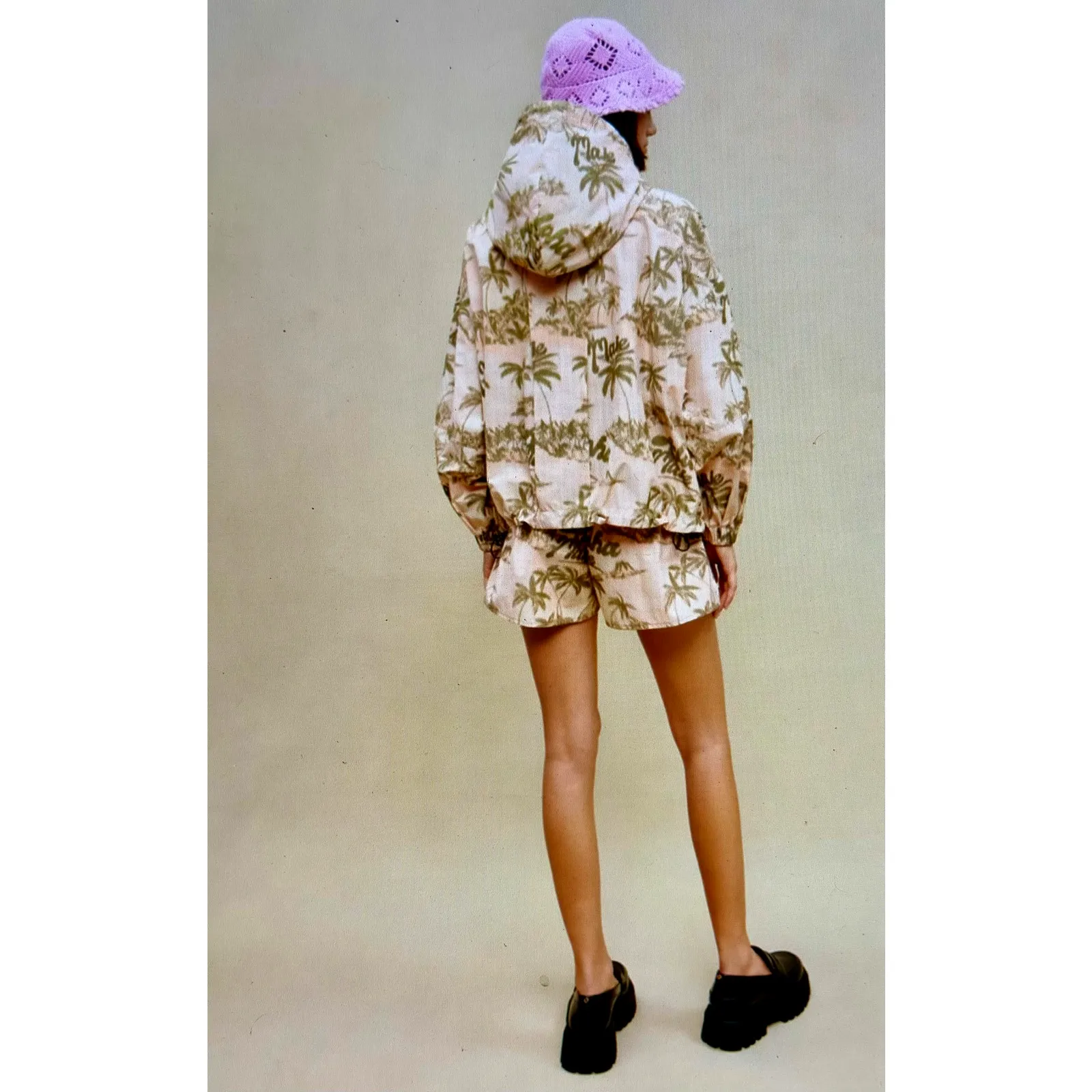 Maje Palm Tree Print Jacket with hood Size 40 (L) - Image 6