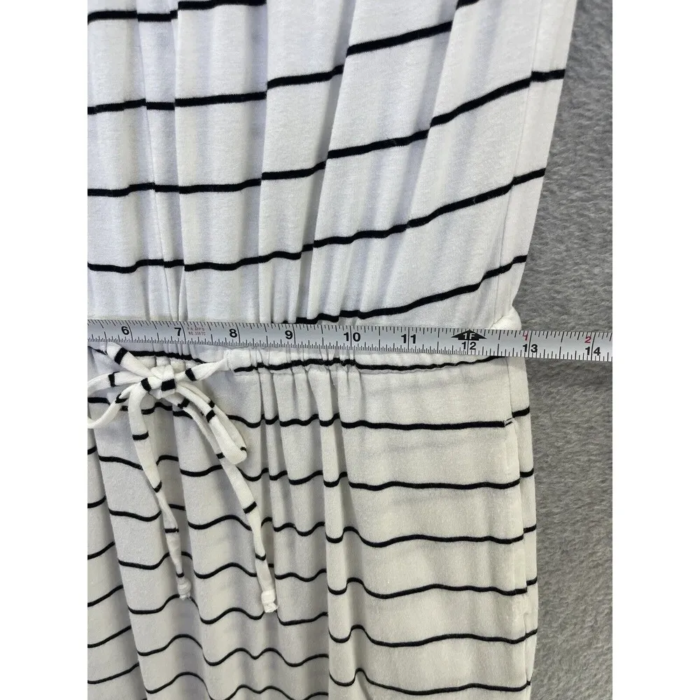 Banana Republic Women's Dress Dropped Waist Striped White Size XS Sleeveless - Image 7