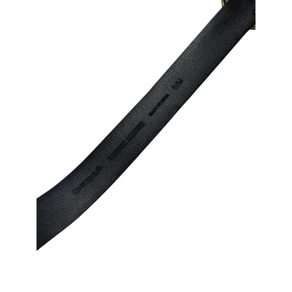 Chicos Womens Black Leather Belt W/ Two-Tone Decorative Buckle S/M SKU 6989 - Image 5