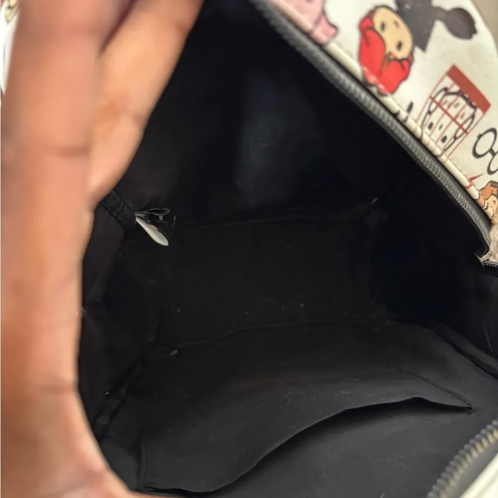 HARRY POTTER ALLOVER CHIBI CHARACTER PATTERN FAUX LEATHER TOTE BAG MINI BACKPACK - Image 3