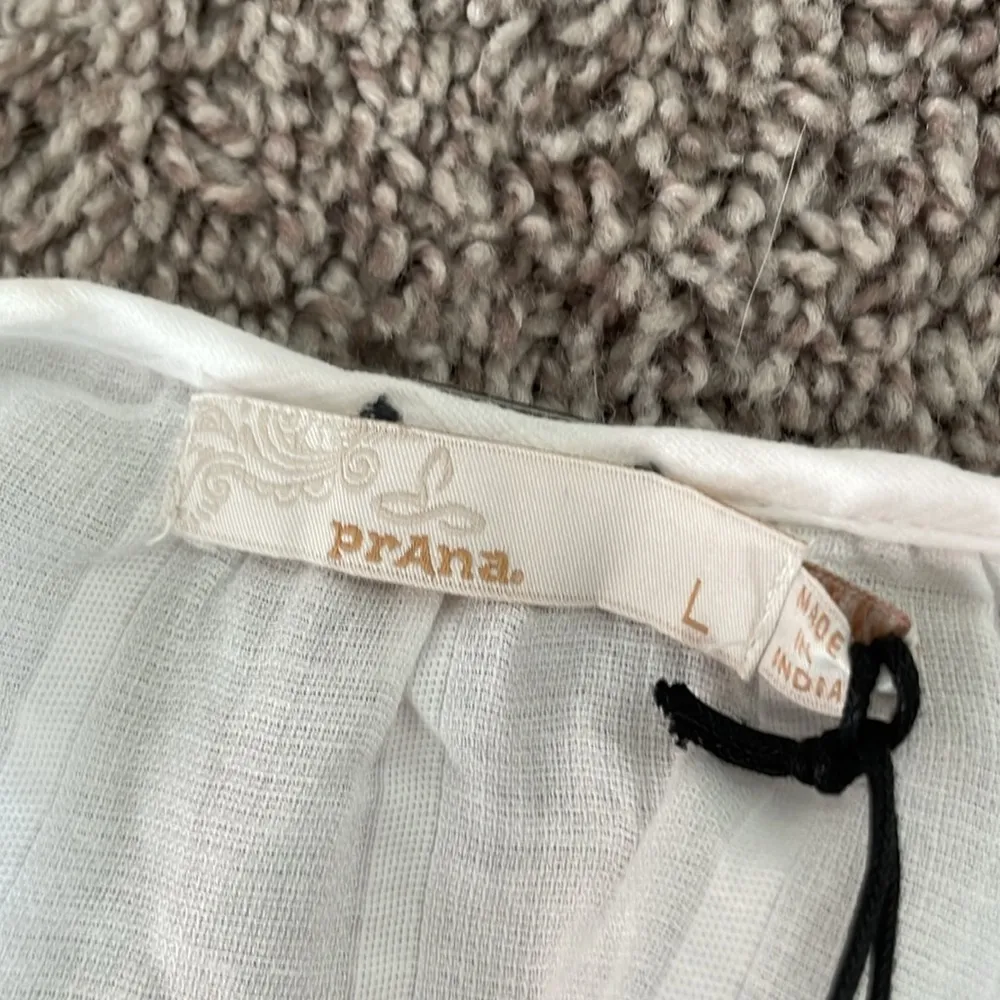 Prana Leonardo Top blouse NWT white size large - Image 8