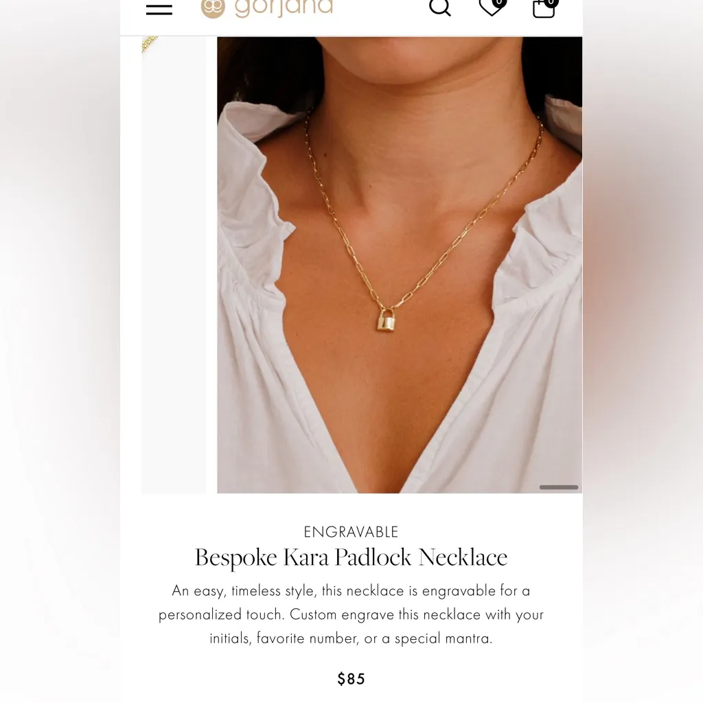 Gorjana Bespoke Kara Padlock Necklace - Image 2