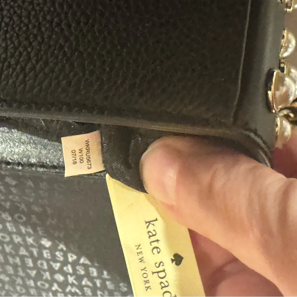 Kate Spade Maisie Serrano Place Pearl Purse Crossbody Black WKRU5673 - Image 10