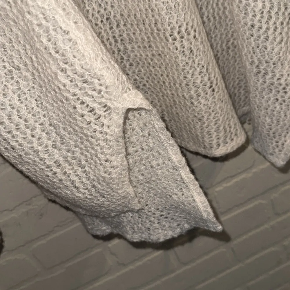 Free people Sweater cardigan lace knit soft wool alpaca blend NEW large - Image 5