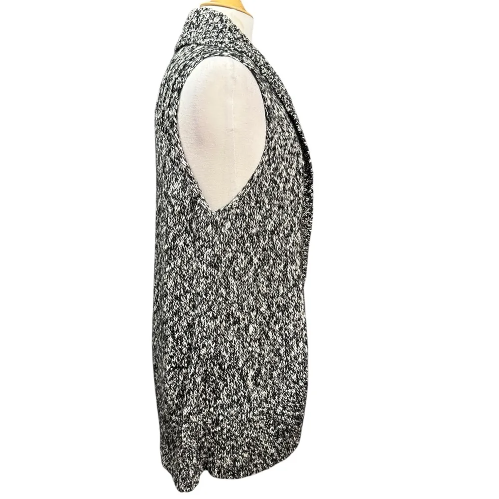 Chico's Sweater Vest Size M Black White - Image 4