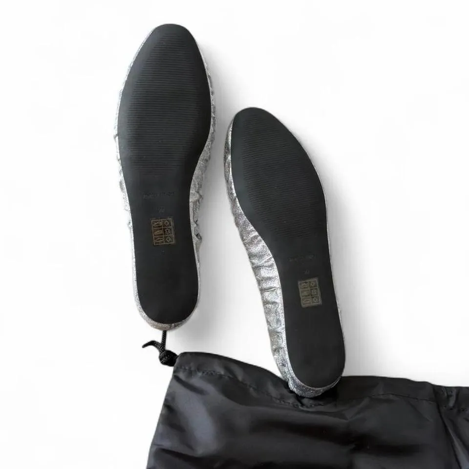 Rebecca Minkoff  Ruched Metallic Ballet Flat - Image 8