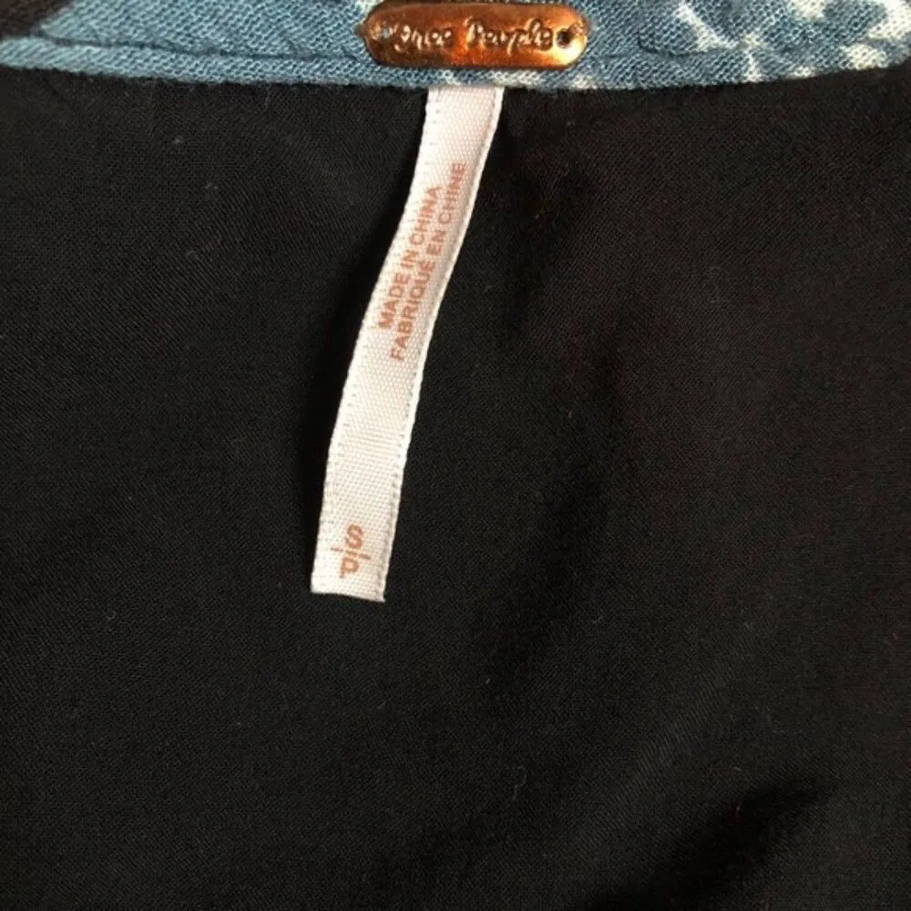 Free People Heart Of Gold Blue Grey Boho Tunic Dress - Image 11