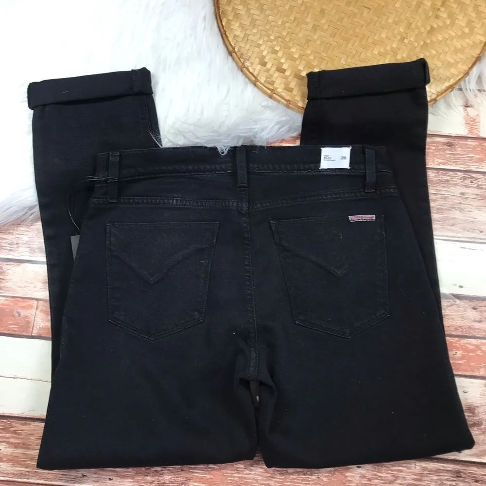 NWT Hudson riley‎ relaxed straight jeans in black exposed zipper - Image 10