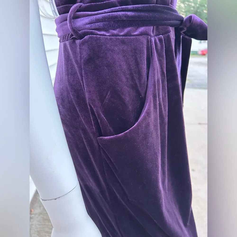 Emerald Sundae Purple Velvet Jumpsuit - Image 6