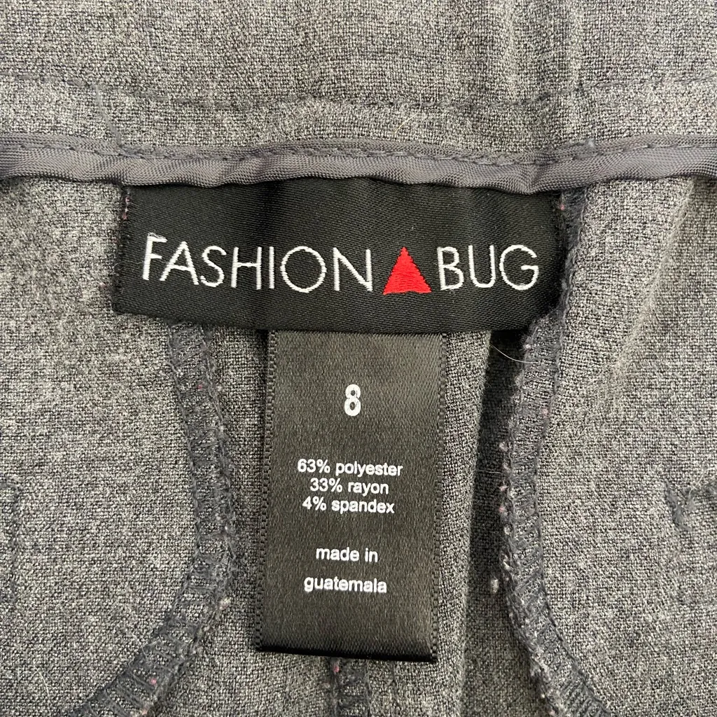 Fashion Bug women’s dark gray‎ straight fit cut pocket dress pants business 8 - Image 5