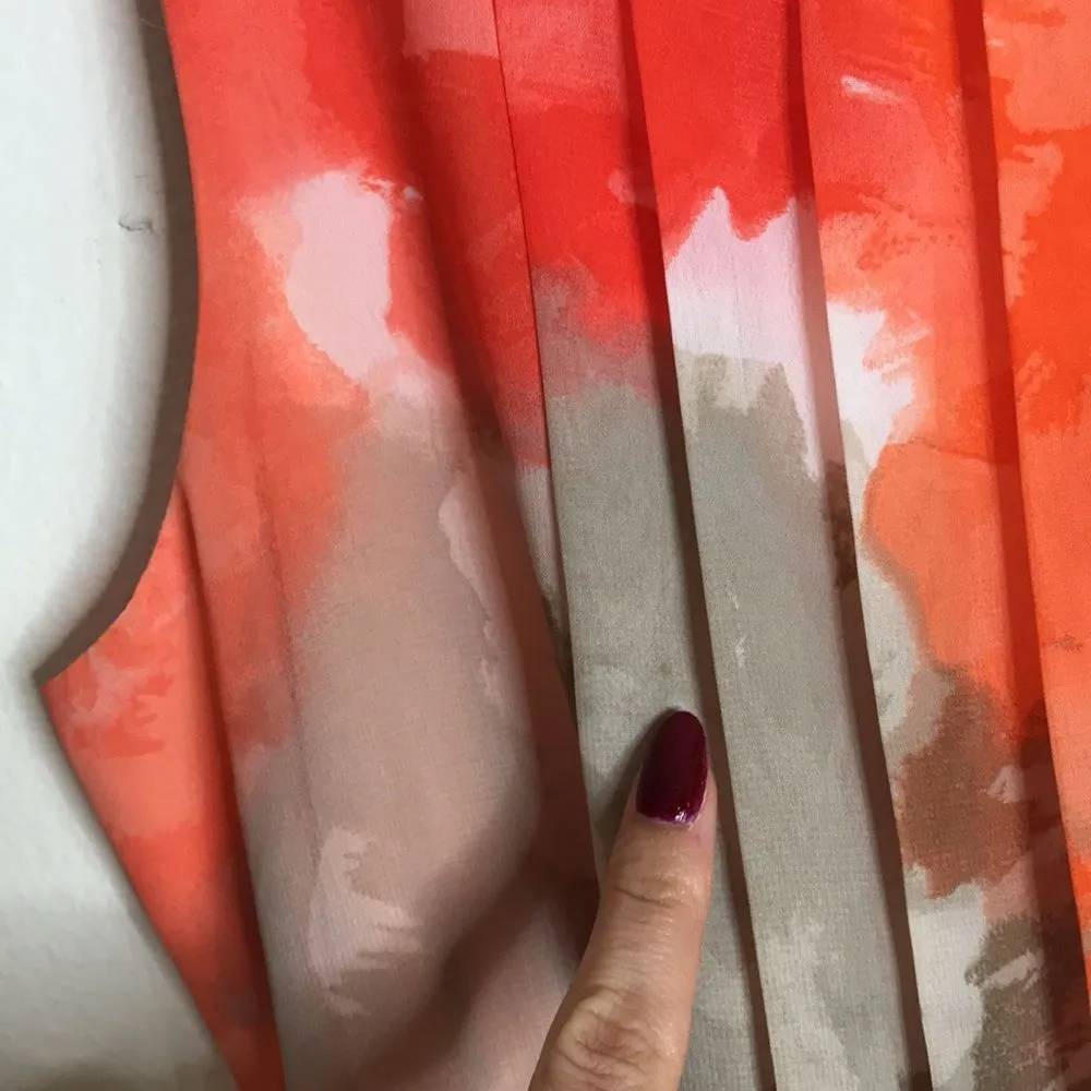 Olivia Matthews Women's Dress Coral/Peach Round-neck Sleeveless size 6 - Image 10