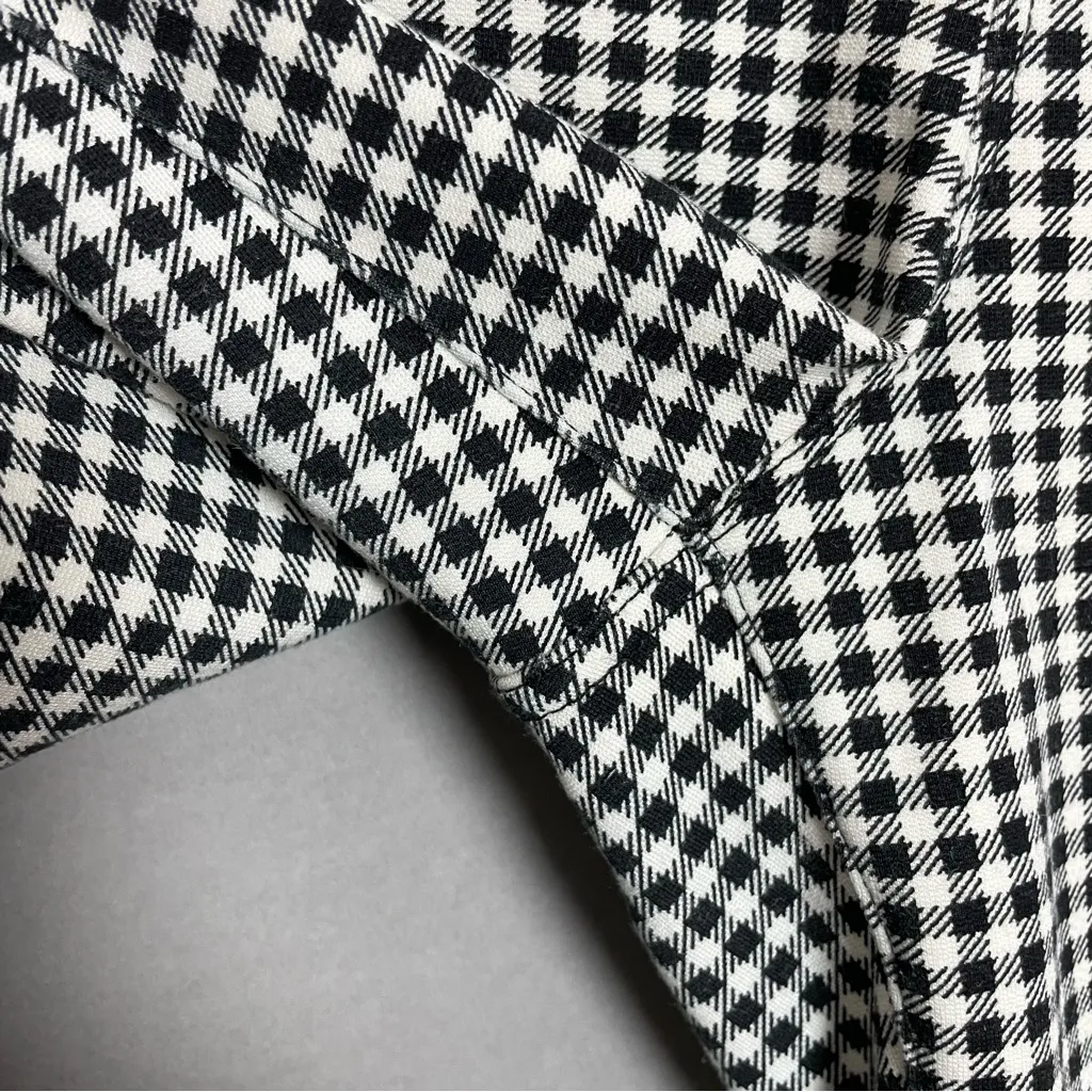 Sanctuary Pants Stretch Gingham Checkered Women Size Small Pull-On Black White - Image 9