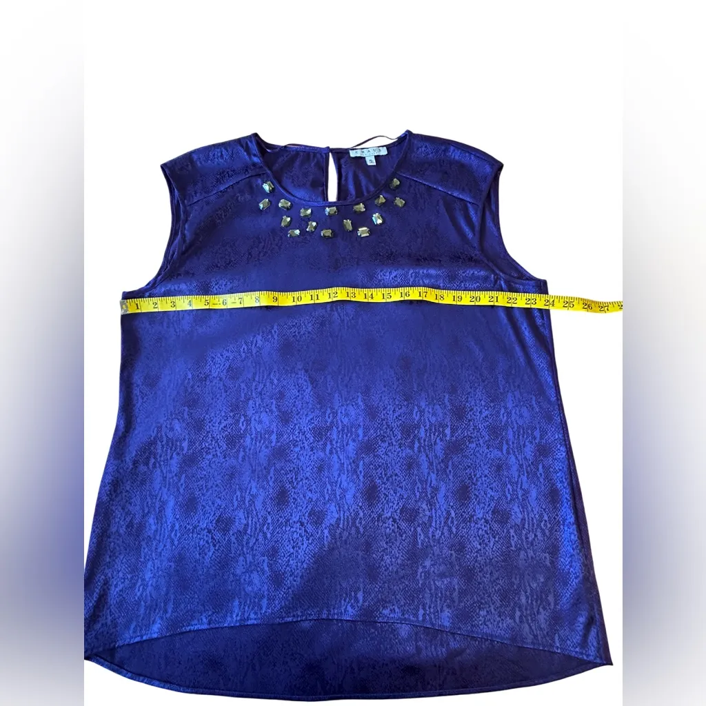 Purple Embellished Sleeveless Blouse XL – Dressy Work to Evening Top - Image 3