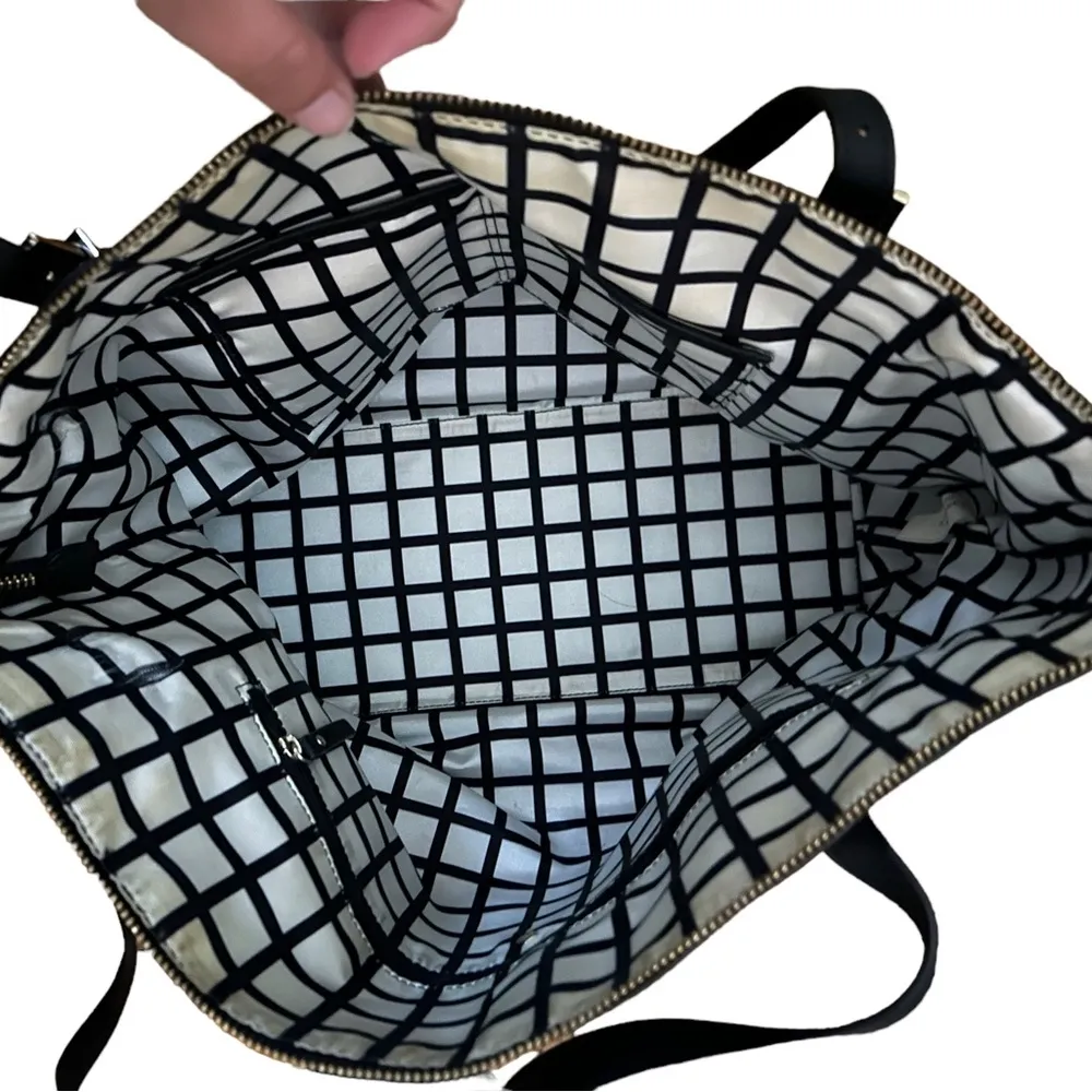 Kate Spade Emma Lane Maya Tote Navy Zipper Close Bag Classic Office Preppy. - Image 4