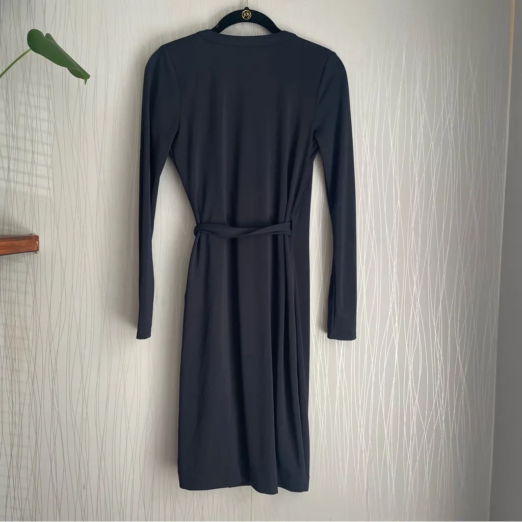 Ann Taylor Wrap Dress – Women’s Size 0 – Navy Blue Jersey - Image 9