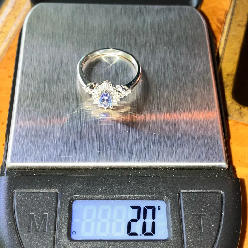 Natural Tanzanite Sterling Silver Ring Size 6 - Image 10