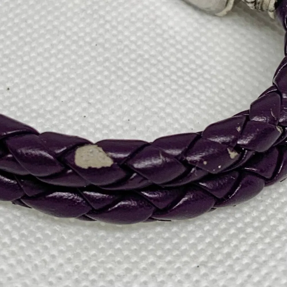 Uss women watch quartz analog 24mm silver purple tone Bracelet Snake running - Image 6