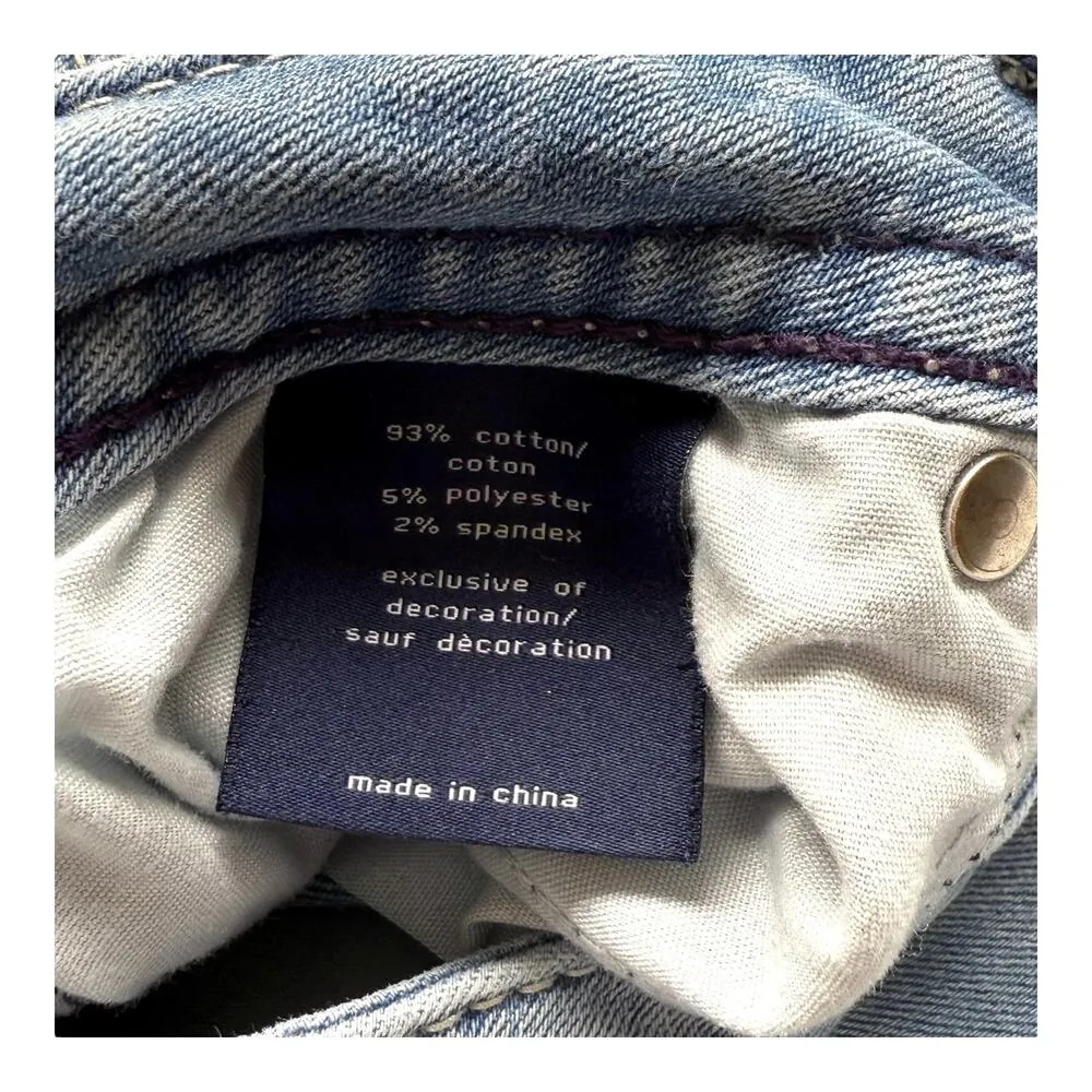 Vigoss Blue JEANS Denim Womens SZ 4 Embroidered 5 Pocket 26x32 Heritage Fit Boot - Image 5