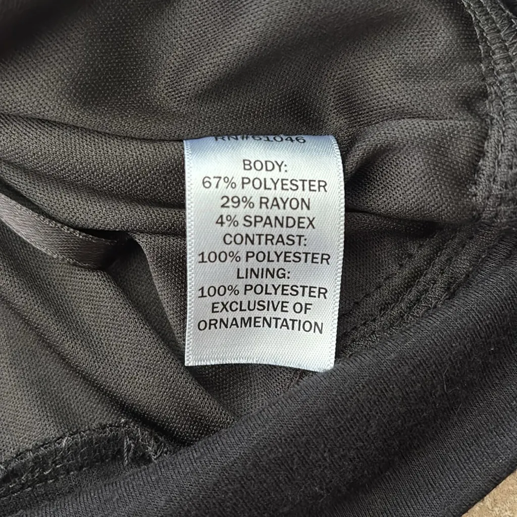 Vanity Y2K Black Sequin Shoulder Scoop Neck Rouched Top Size S - Image 5