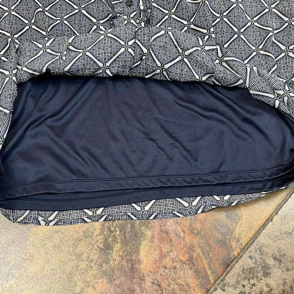 George Me By Mark Eisen Plaid Ruffle Button Down Blouse XL Black - Image 12