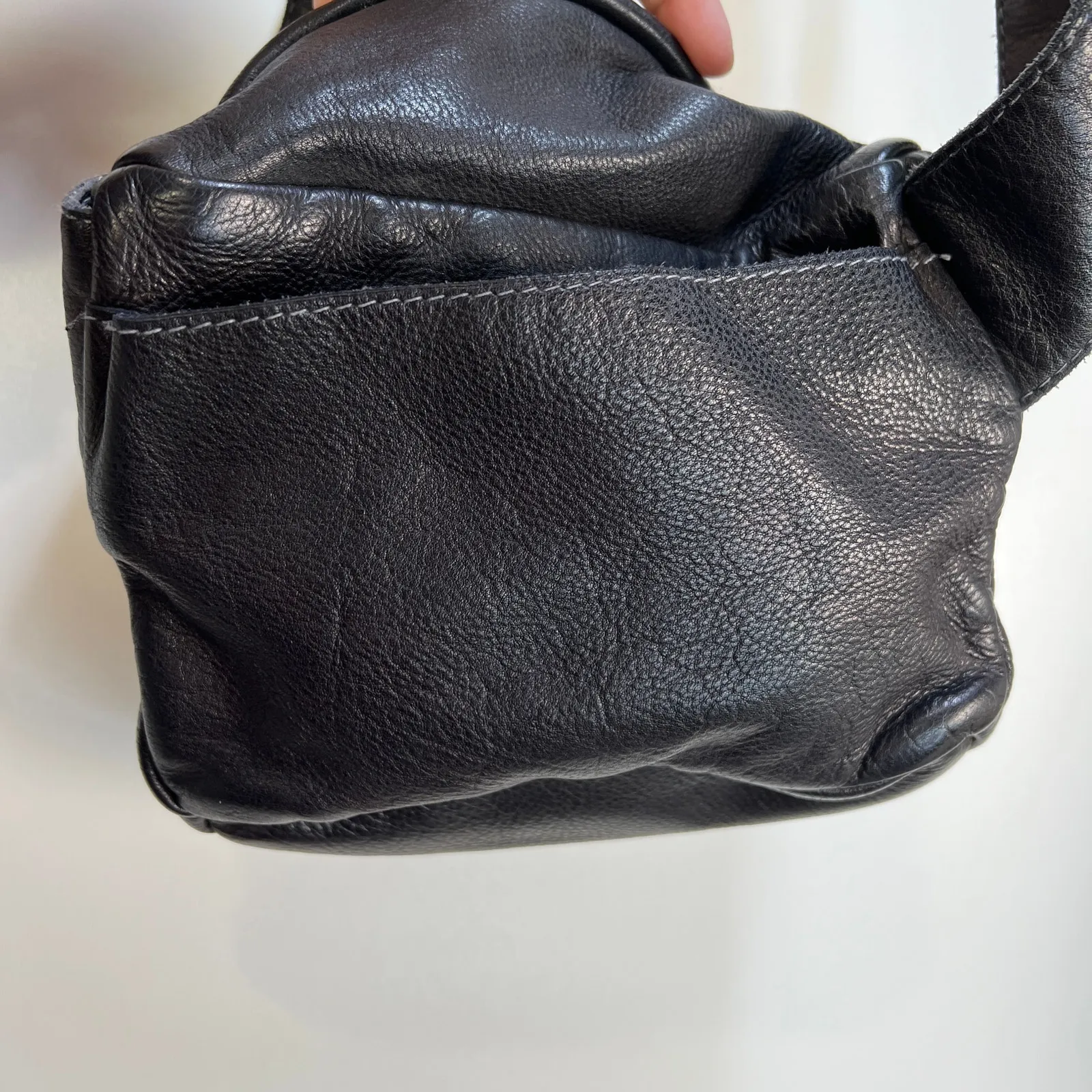 Free People Corrinne Leather Fanny Pack Belt Bag Black - Image 10