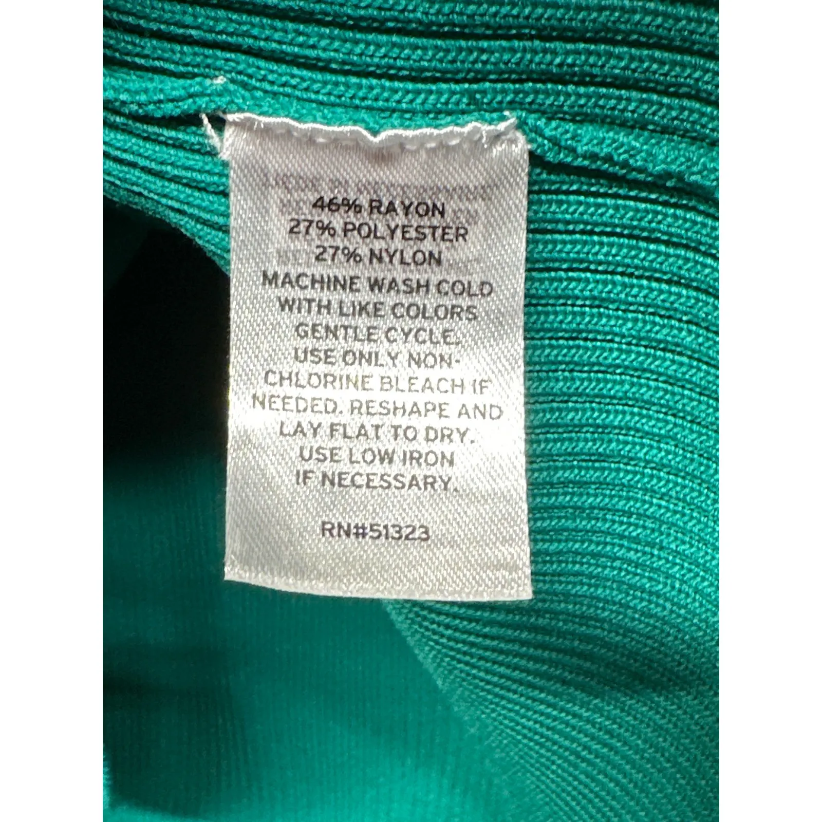 Halogen Teal Ribbed V Neck Button Front Cardigan Sweater XL - Image 3