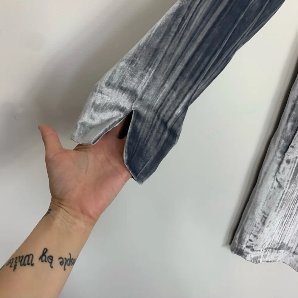 J Brand Gray Velvet Silk Blend Duster Jacket Size XS - Image 8