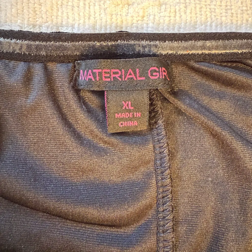 Material Girl Black Velvet Dress with Silver Dots - Image 6