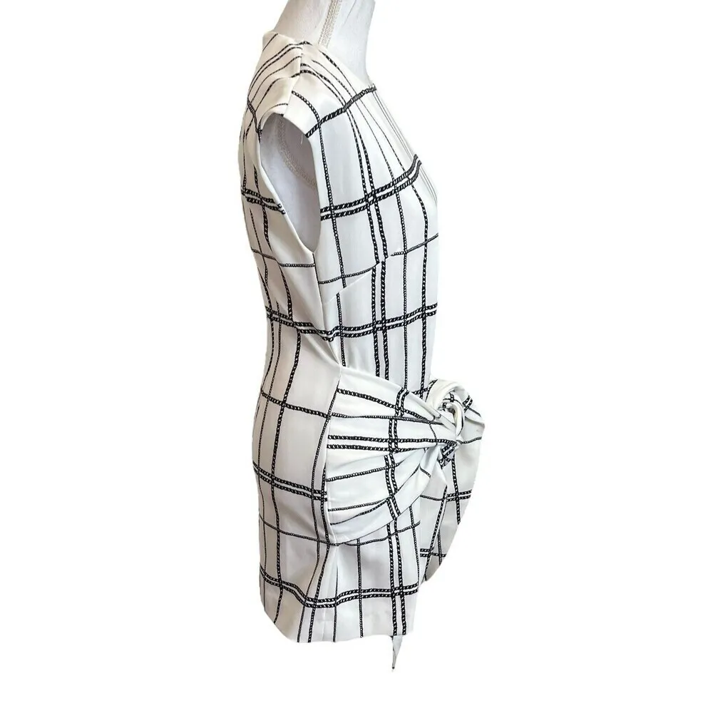 C/MEO Stay Ready Dress Ivory Rope Size Small Mini Hidden Zip Lined - Image 6