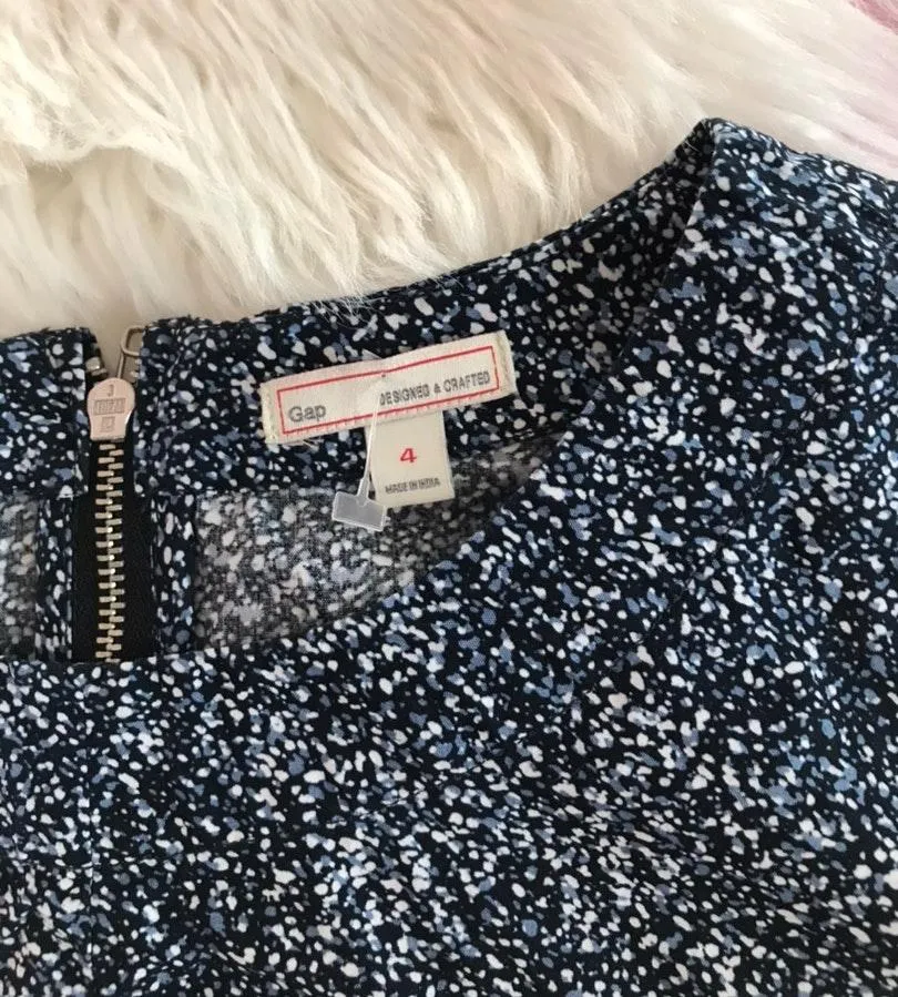 gap blue splatter peplum top - Image 5